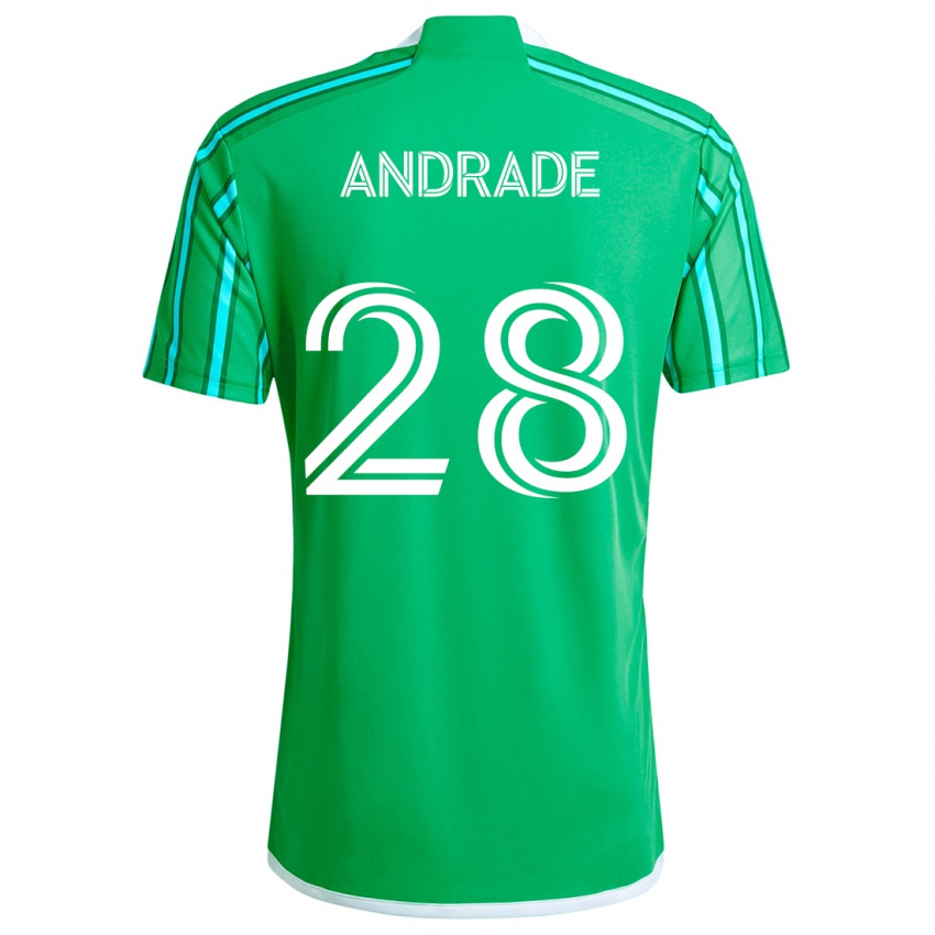 Børn Yeimar Gómez Andrade #28 Grøn Hvid Hjemmebane Spillertrøjer 2024/25 Trøje T-Shirt