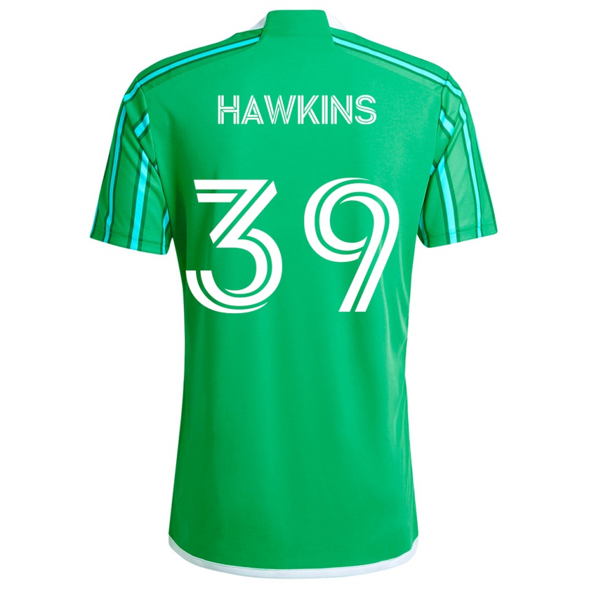 Børn Stuart Hawkins #39 Grøn Hvid Hjemmebane Spillertrøjer 2024/25 Trøje T-Shirt