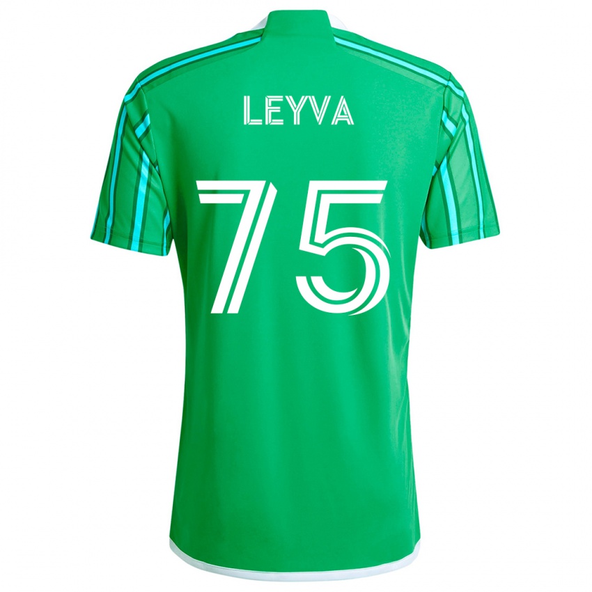 Børn Danny Leyva #75 Grøn Hvid Hjemmebane Spillertrøjer 2024/25 Trøje T-Shirt