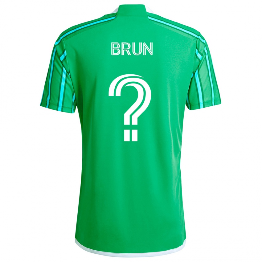 Børn Shaun Brun #0 Grøn Hvid Hjemmebane Spillertrøjer 2024/25 Trøje T-Shirt