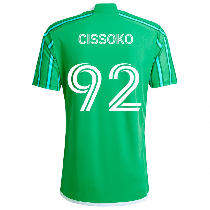 Børn Abdoulaye Cissoko #92 Grøn Hvid Hjemmebane Spillertrøjer 2024/25 Trøje T-Shirt