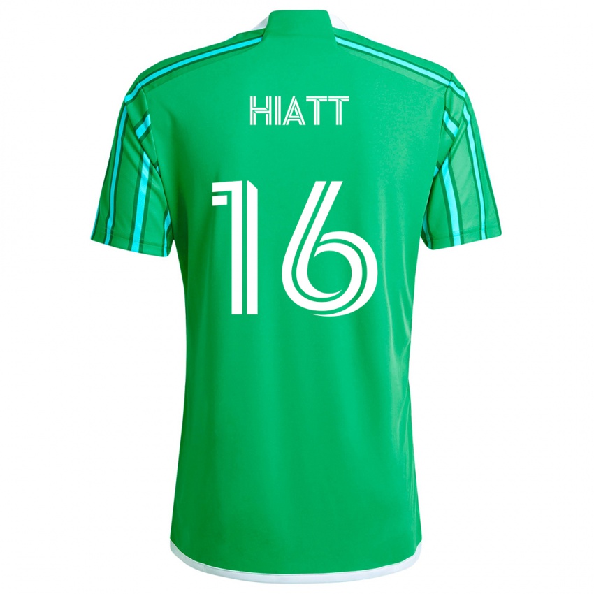 Børn Samantha Hiatt #16 Grøn Hvid Hjemmebane Spillertrøjer 2024/25 Trøje T-Shirt