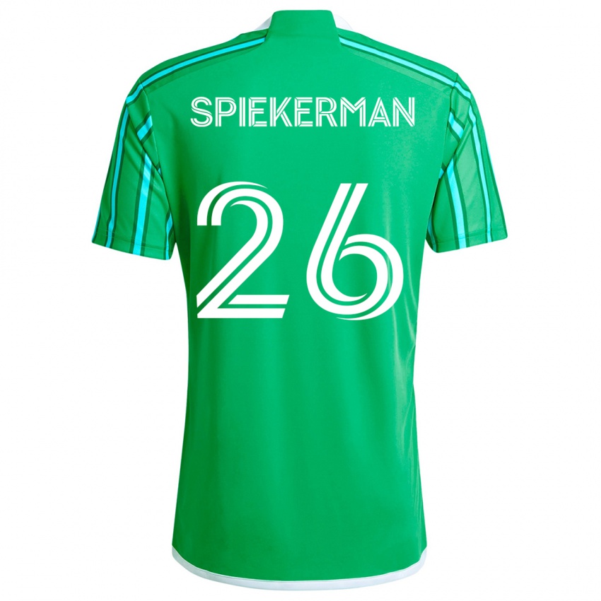 Børn Stephanie Spiekerman #26 Grøn Hvid Hjemmebane Spillertrøjer 2024/25 Trøje T-Shirt