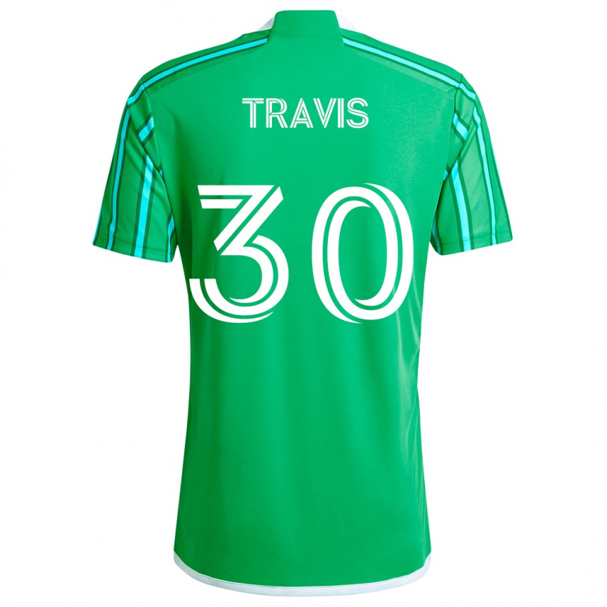 Børn Riley Travis #30 Grøn Hvid Hjemmebane Spillertrøjer 2024/25 Trøje T-Shirt