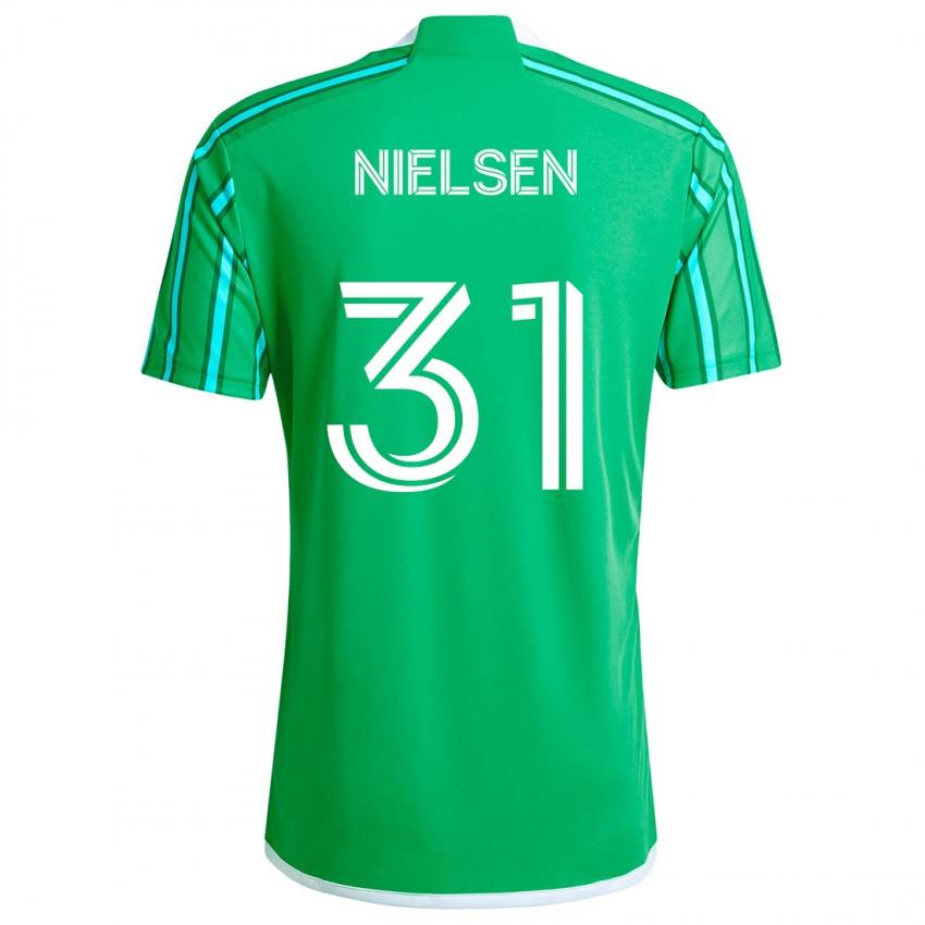 Børn Madeline Nielsen #31 Grøn Hvid Hjemmebane Spillertrøjer 2024/25 Trøje T-Shirt