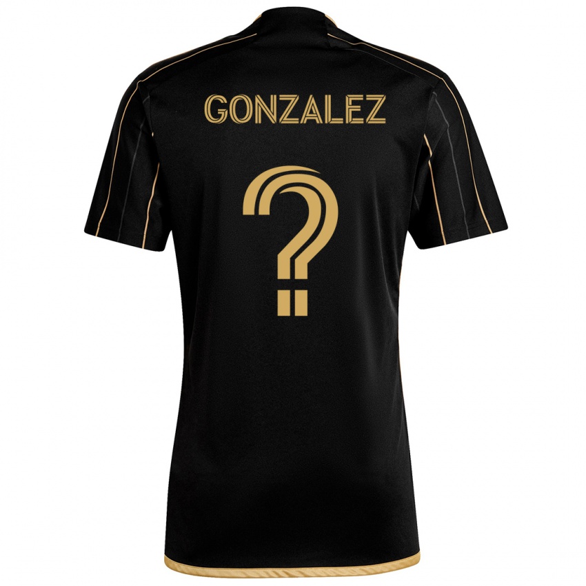 Børn Mario González #0 Sort Guld Hjemmebane Spillertrøjer 2024/25 Trøje T-Shirt