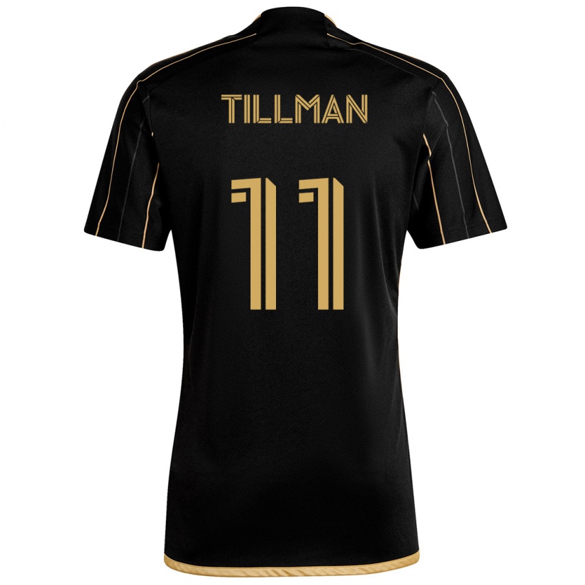 Børn Timothy Tillman #11 Sort Guld Hjemmebane Spillertrøjer 2024/25 Trøje T-Shirt