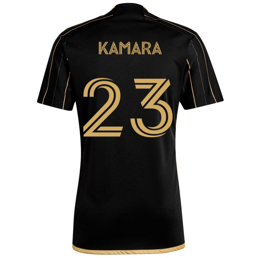 Børn Kei Kamara #23 Sort Guld Hjemmebane Spillertrøjer 2024/25 Trøje T-Shirt