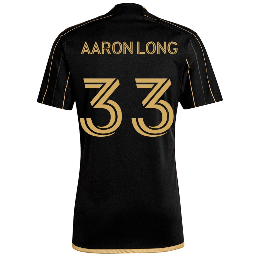 Børn Aaron Long #33 Sort Guld Hjemmebane Spillertrøjer 2024/25 Trøje T-Shirt