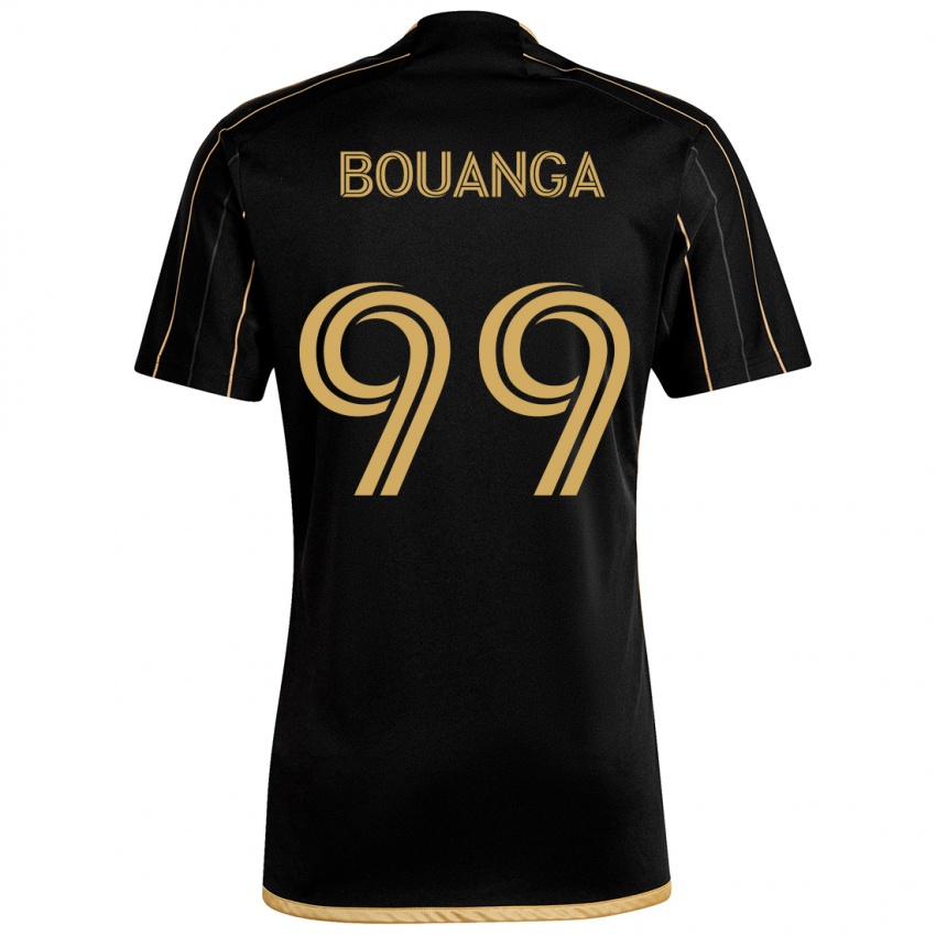 Børn Denis Bouanga #99 Sort Guld Hjemmebane Spillertrøjer 2024/25 Trøje T-Shirt