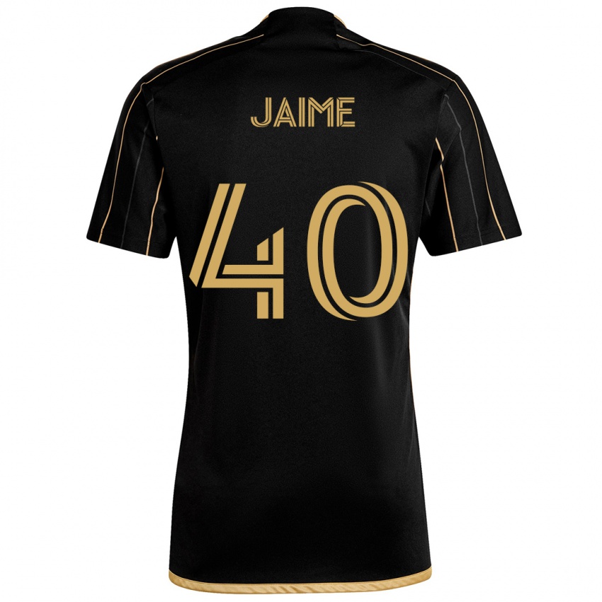 Børn Christopher Jaime #40 Sort Guld Hjemmebane Spillertrøjer 2024/25 Trøje T-Shirt