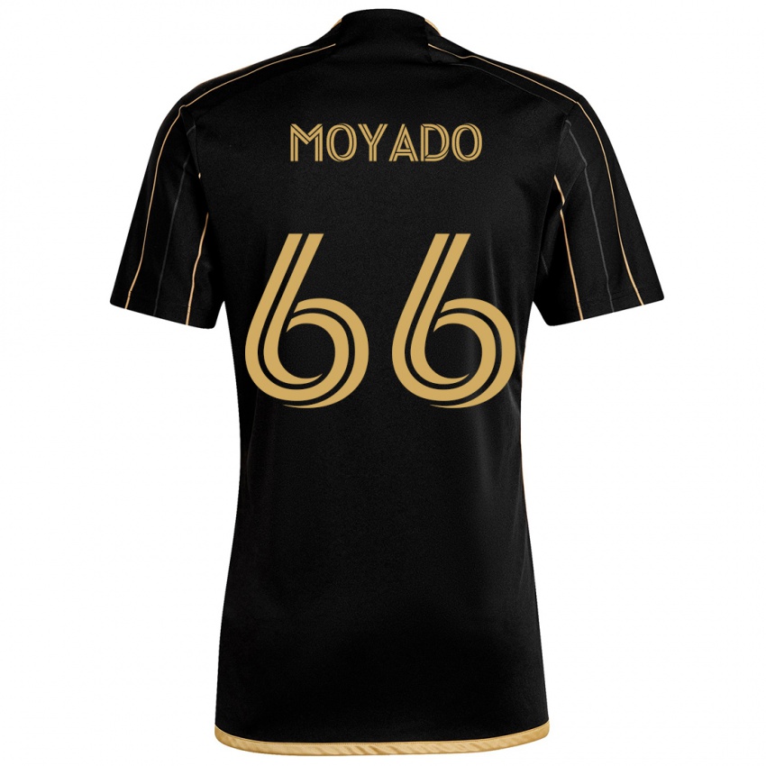 Børn Bryan Moyado #66 Sort Guld Hjemmebane Spillertrøjer 2024/25 Trøje T-Shirt