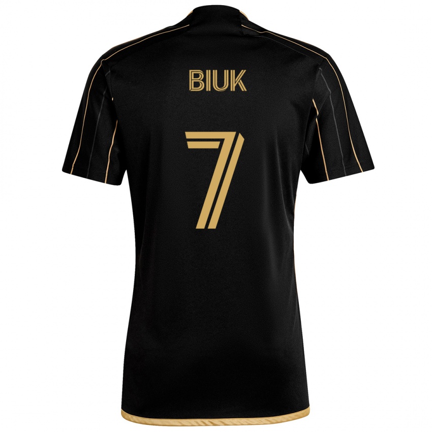 Børn Stipe Biuk #7 Sort Guld Hjemmebane Spillertrøjer 2024/25 Trøje T-Shirt