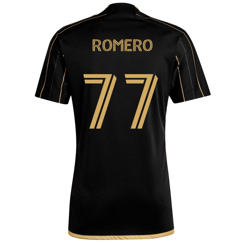 Børn Alexander Romero #77 Sort Guld Hjemmebane Spillertrøjer 2024/25 Trøje T-Shirt