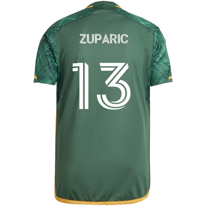 Børn Dario Zuparic #13 Grøn Orange Hjemmebane Spillertrøjer 2024/25 Trøje T-Shirt