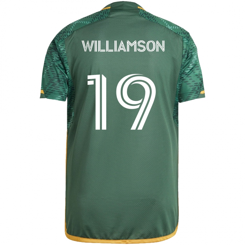 Børn Eryk Williamson #19 Grøn Orange Hjemmebane Spillertrøjer 2024/25 Trøje T-Shirt