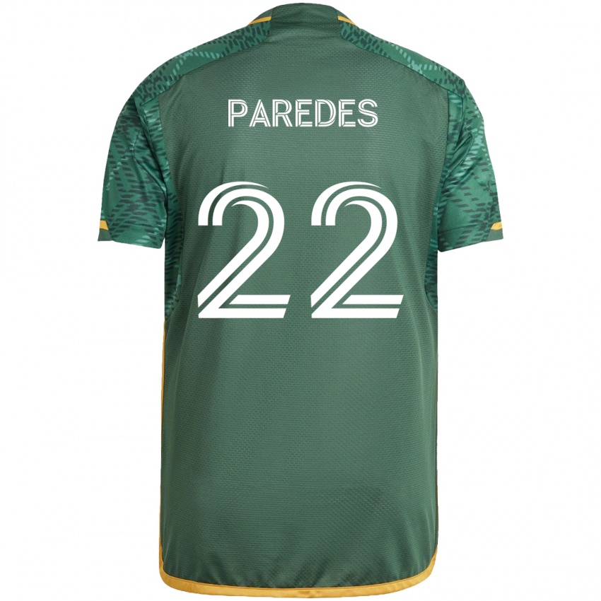 Børn Cristhian Paredes #22 Grøn Orange Hjemmebane Spillertrøjer 2024/25 Trøje T-Shirt