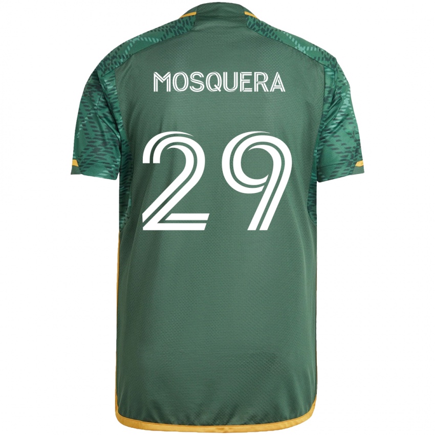 Børn Juan David Mosquera #29 Grøn Orange Hjemmebane Spillertrøjer 2024/25 Trøje T-Shirt