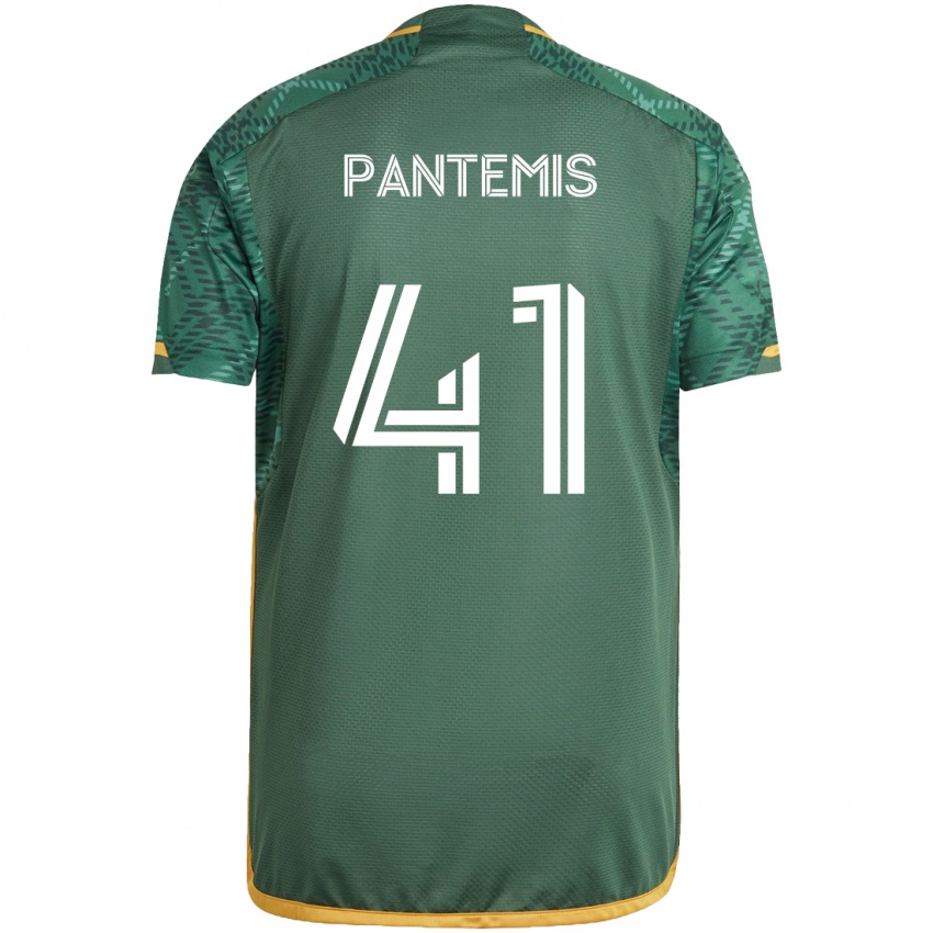 Børn James Pantemis #41 Grøn Orange Hjemmebane Spillertrøjer 2024/25 Trøje T-Shirt