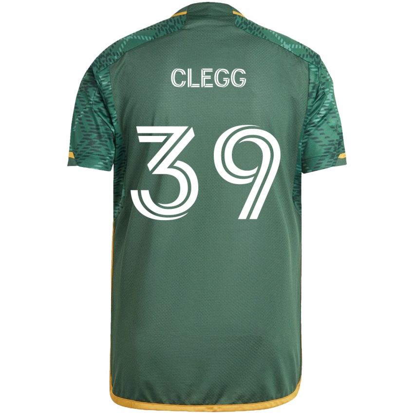 Børn Tyler Clegg #39 Grøn Orange Hjemmebane Spillertrøjer 2024/25 Trøje T-Shirt