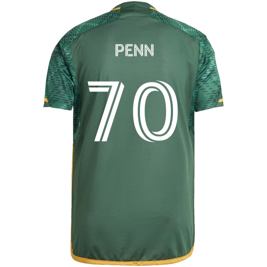 Børn Josh Penn #70 Grøn Orange Hjemmebane Spillertrøjer 2024/25 Trøje T-Shirt