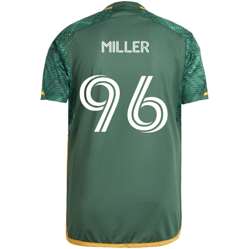 Børn Carver Miller #96 Grøn Orange Hjemmebane Spillertrøjer 2024/25 Trøje T-Shirt