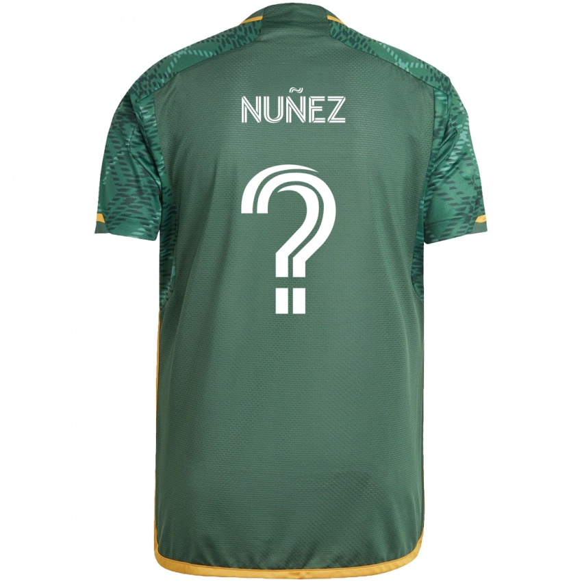 Børn Daniel Nuñez #0 Grøn Orange Hjemmebane Spillertrøjer 2024/25 Trøje T-Shirt