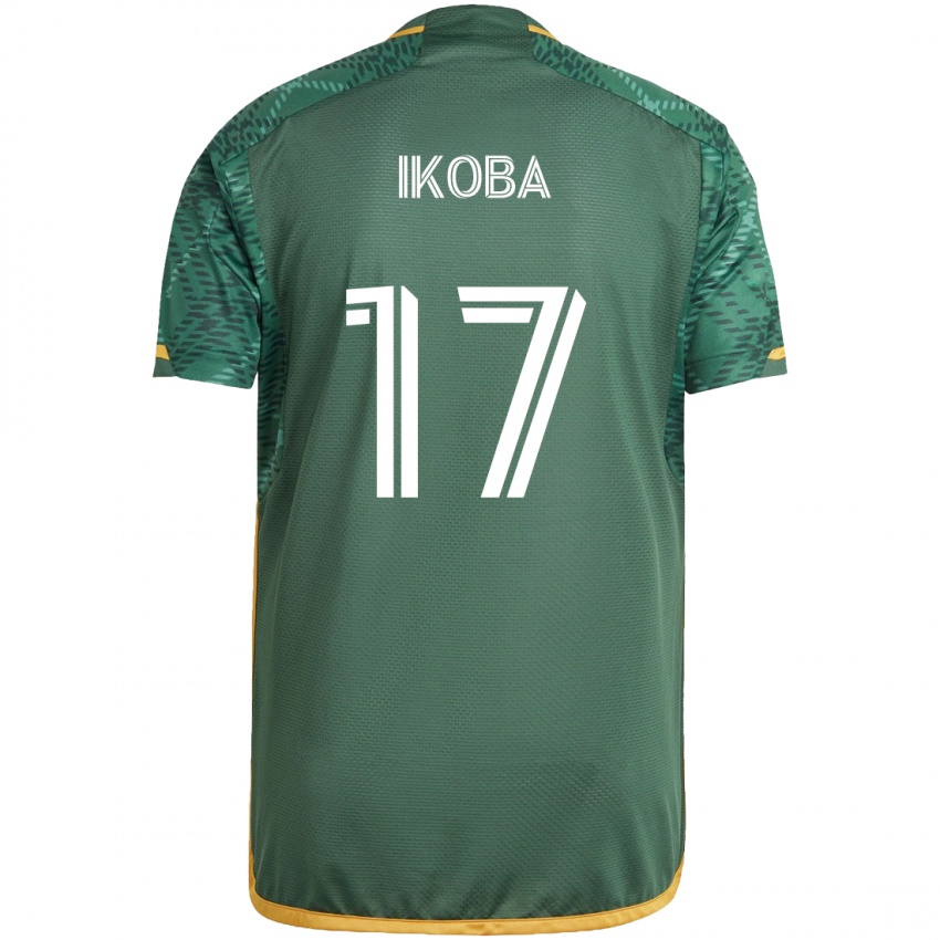 Børn Tega Ikoba #17 Grøn Orange Hjemmebane Spillertrøjer 2024/25 Trøje T-Shirt