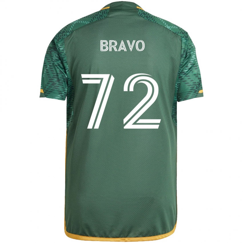 Børn Julian Bravo #72 Grøn Orange Hjemmebane Spillertrøjer 2024/25 Trøje T-Shirt