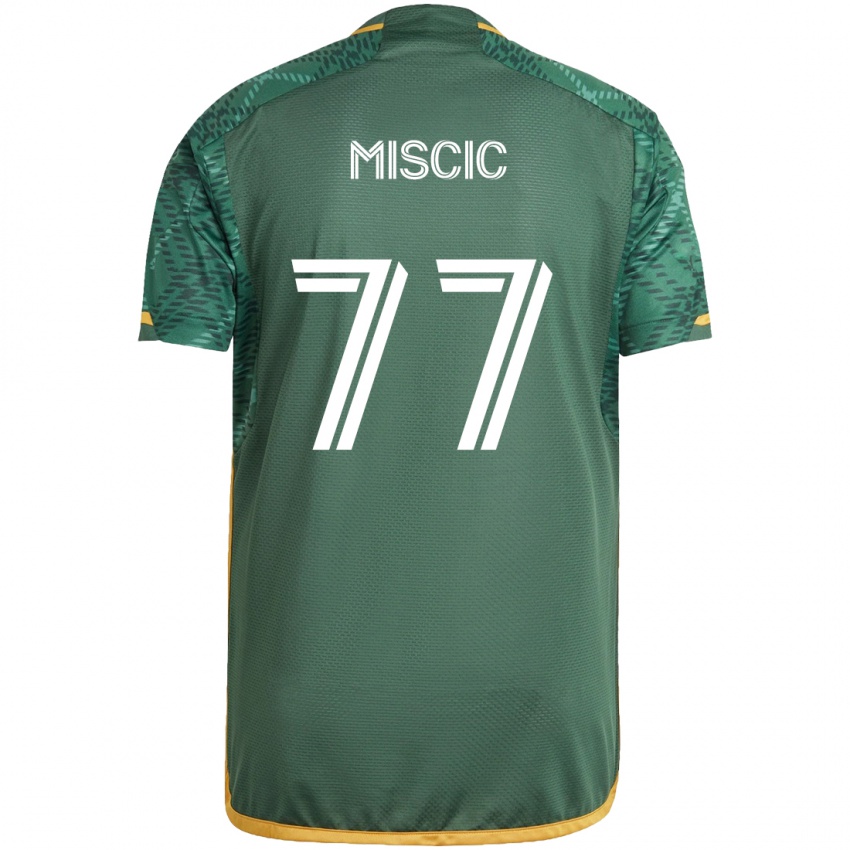 Børn Selmir Miscic #77 Grøn Orange Hjemmebane Spillertrøjer 2024/25 Trøje T-Shirt