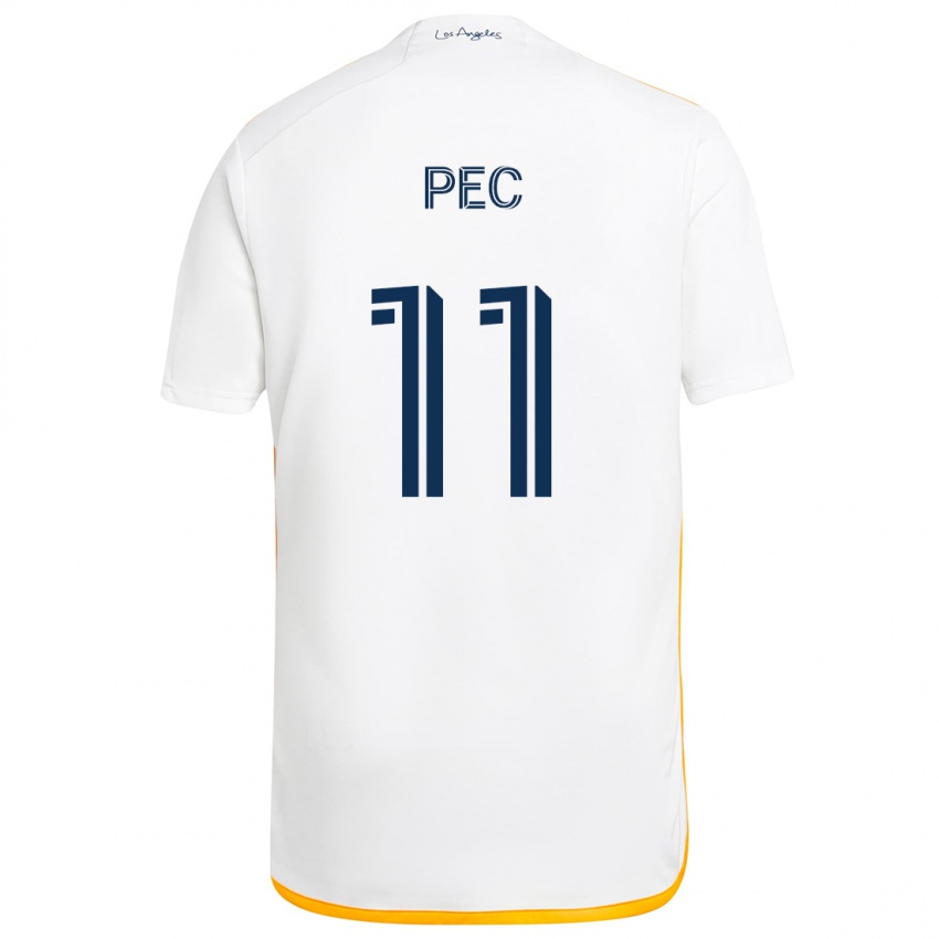 Børn Gabriel Pec #11 Hvid Gul Hjemmebane Spillertrøjer 2024/25 Trøje T-Shirt