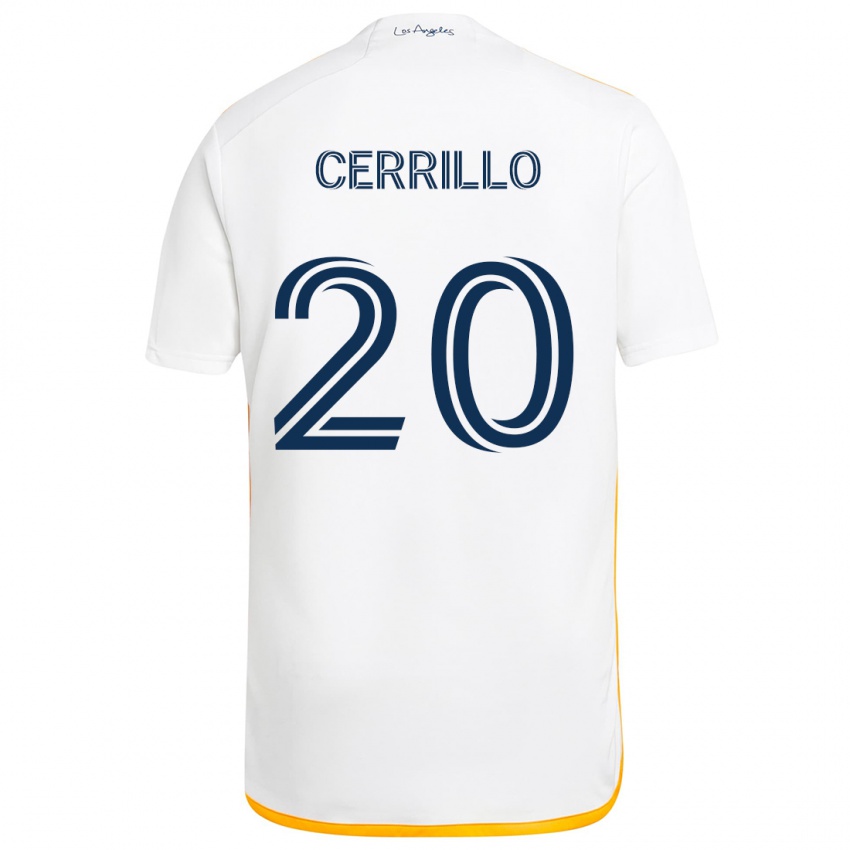 Børn Edwin Cerrillo #20 Hvid Gul Hjemmebane Spillertrøjer 2024/25 Trøje T-Shirt