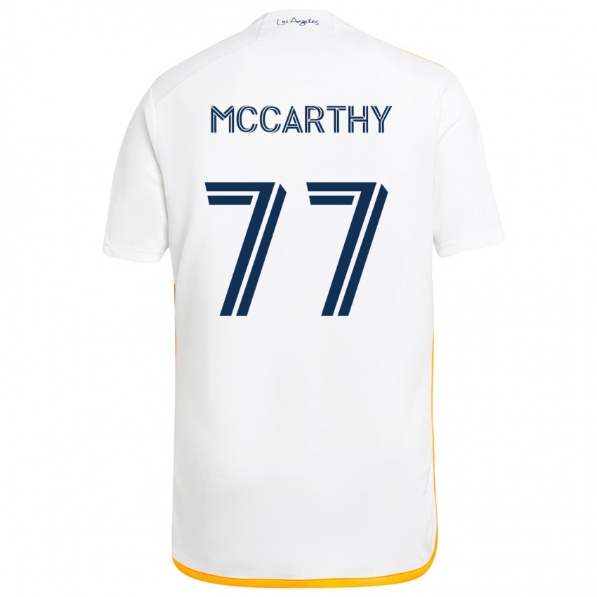 Børn John Mccarthy #77 Hvid Gul Hjemmebane Spillertrøjer 2024/25 Trøje T-Shirt