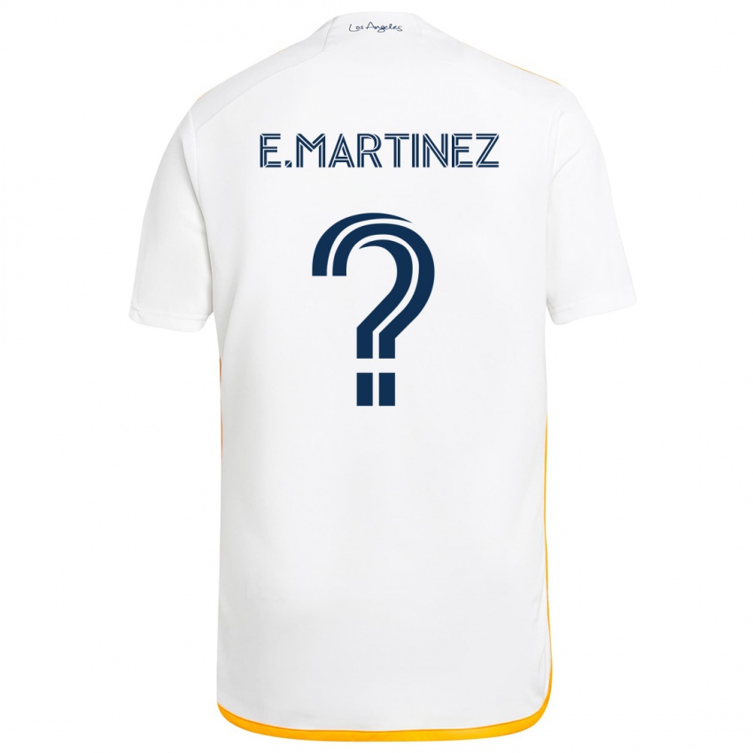 Børn Enrique Martinez #0 Hvid Gul Hjemmebane Spillertrøjer 2024/25 Trøje T-Shirt