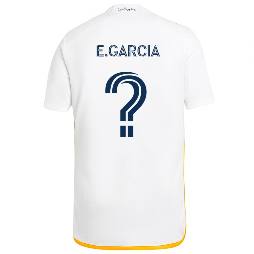 Børn Emiliano Garcia #0 Hvid Gul Hjemmebane Spillertrøjer 2024/25 Trøje T-Shirt