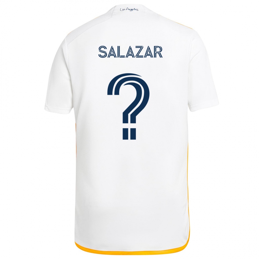 Børn Enrique Salazar #0 Hvid Gul Hjemmebane Spillertrøjer 2024/25 Trøje T-Shirt