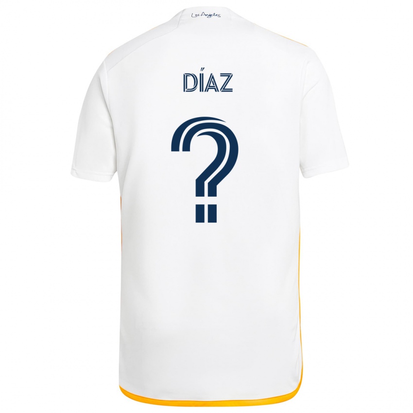 Børn Carlos Díaz #0 Hvid Gul Hjemmebane Spillertrøjer 2024/25 Trøje T-Shirt