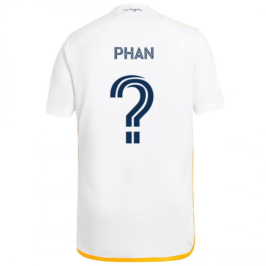 Børn Brett Phan #0 Hvid Gul Hjemmebane Spillertrøjer 2024/25 Trøje T-Shirt