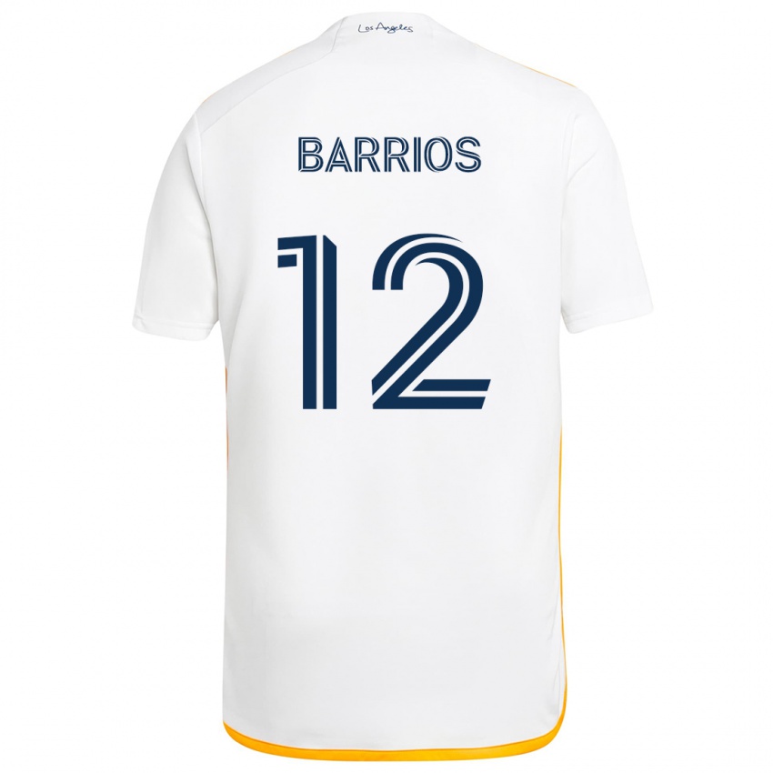 Børn Michael Barrios #12 Hvid Gul Hjemmebane Spillertrøjer 2024/25 Trøje T-Shirt