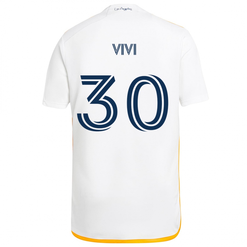 Børn Gino Vivi #30 Hvid Gul Hjemmebane Spillertrøjer 2024/25 Trøje T-Shirt