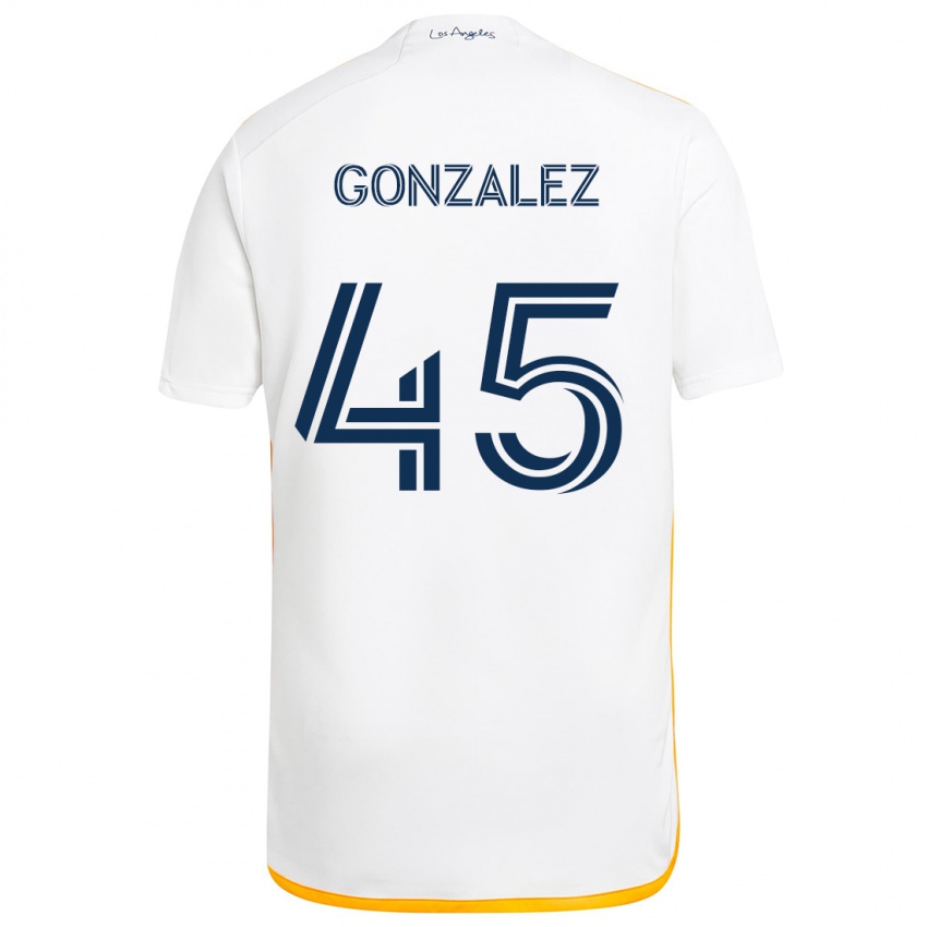 Børn Adrián González #45 Hvid Gul Hjemmebane Spillertrøjer 2024/25 Trøje T-Shirt