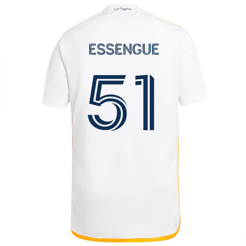 Børn Ascel Essengue #51 Hvid Gul Hjemmebane Spillertrøjer 2024/25 Trøje T-Shirt