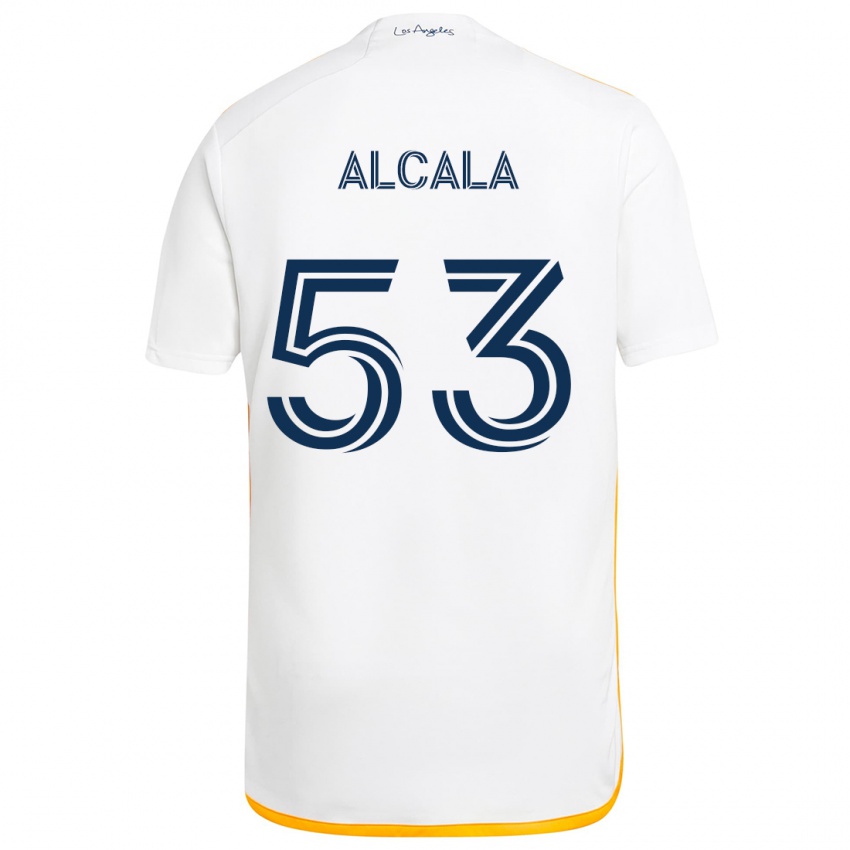 Børn Álex Alcalá #53 Hvid Gul Hjemmebane Spillertrøjer 2024/25 Trøje T-Shirt