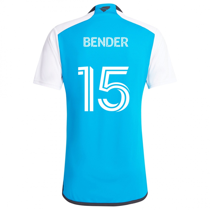 Børn Ben Bender #15 Blå Hvid Hjemmebane Spillertrøjer 2024/25 Trøje T-Shirt