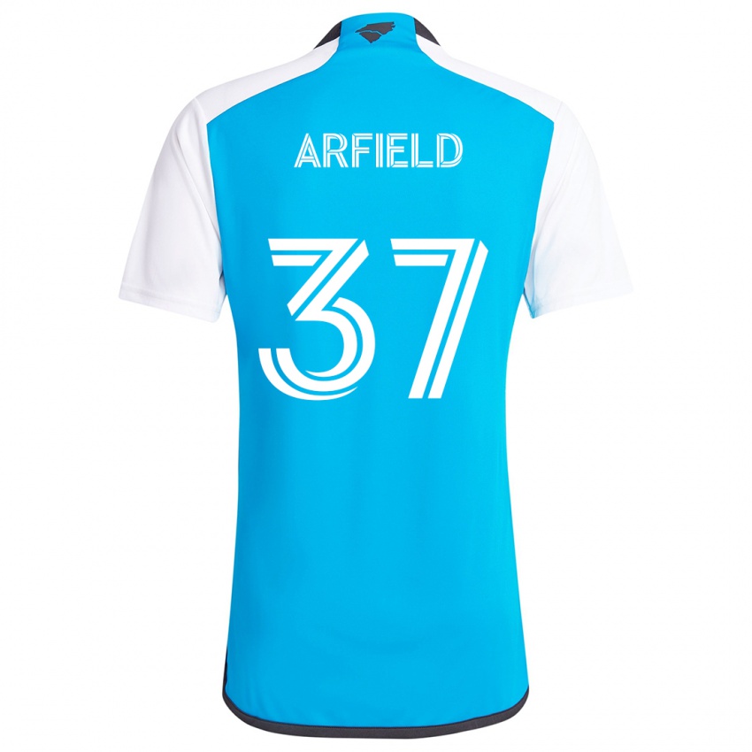 Børn Scott Arfield #37 Blå Hvid Hjemmebane Spillertrøjer 2024/25 Trøje T-Shirt