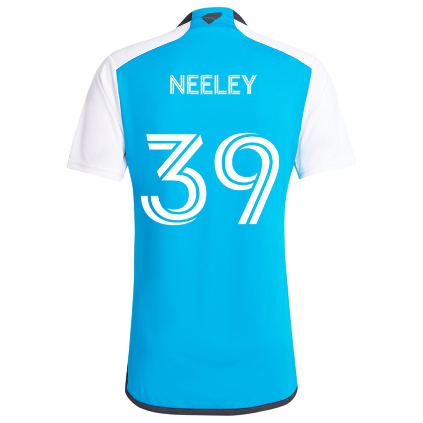 Børn Jack Neeley #39 Blå Hvid Hjemmebane Spillertrøjer 2024/25 Trøje T-Shirt