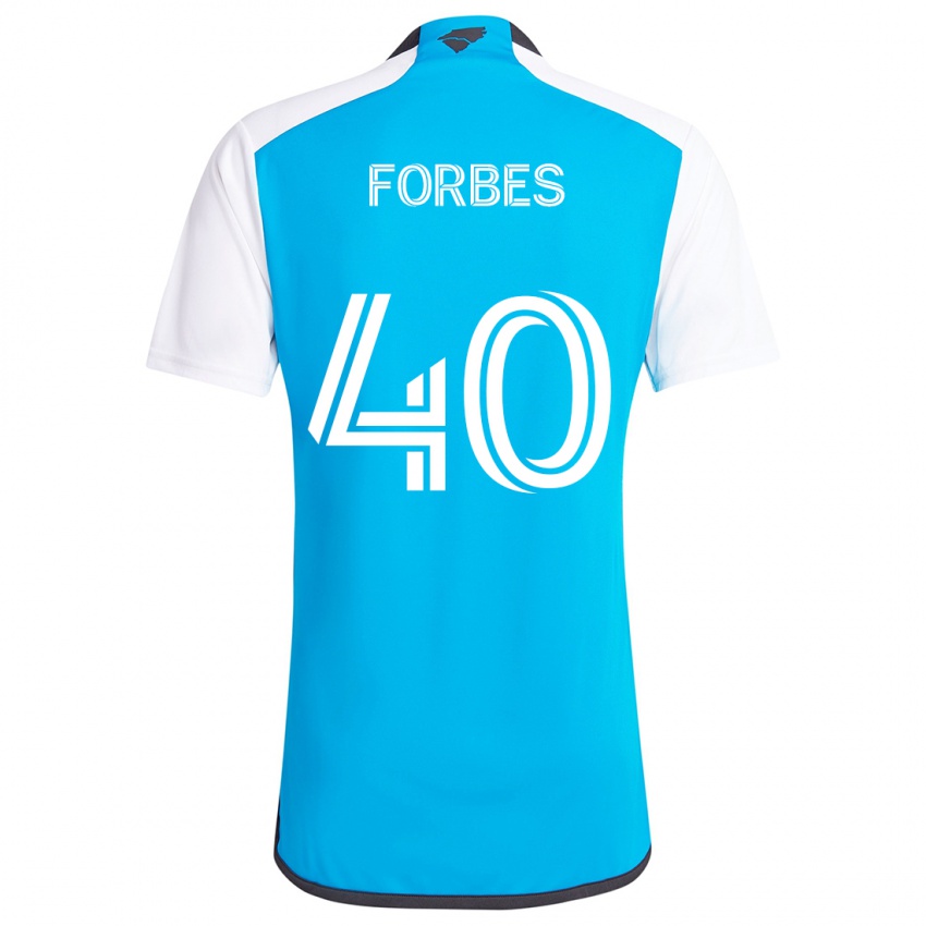 Børn Jahlane Forbes #40 Blå Hvid Hjemmebane Spillertrøjer 2024/25 Trøje T-Shirt