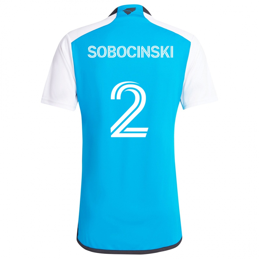 Børn Jan Sobocinski #2 Blå Hvid Hjemmebane Spillertrøjer 2024/25 Trøje T-Shirt