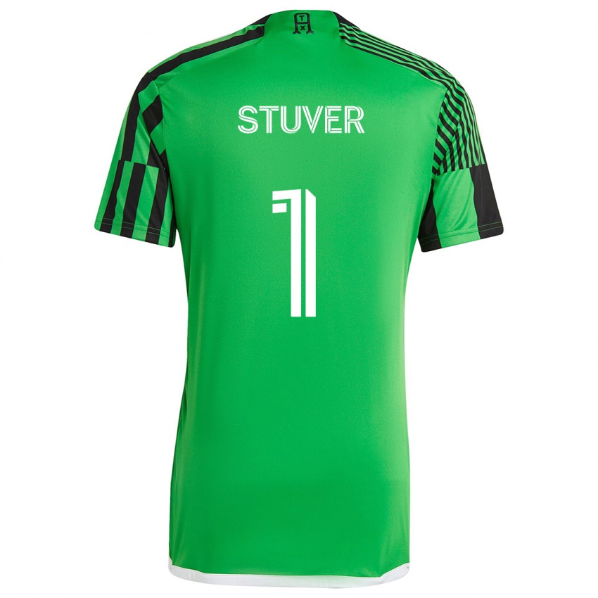 Børn Brad Stuver #1 Grøn Sort Hjemmebane Spillertrøjer 2024/25 Trøje T-Shirt