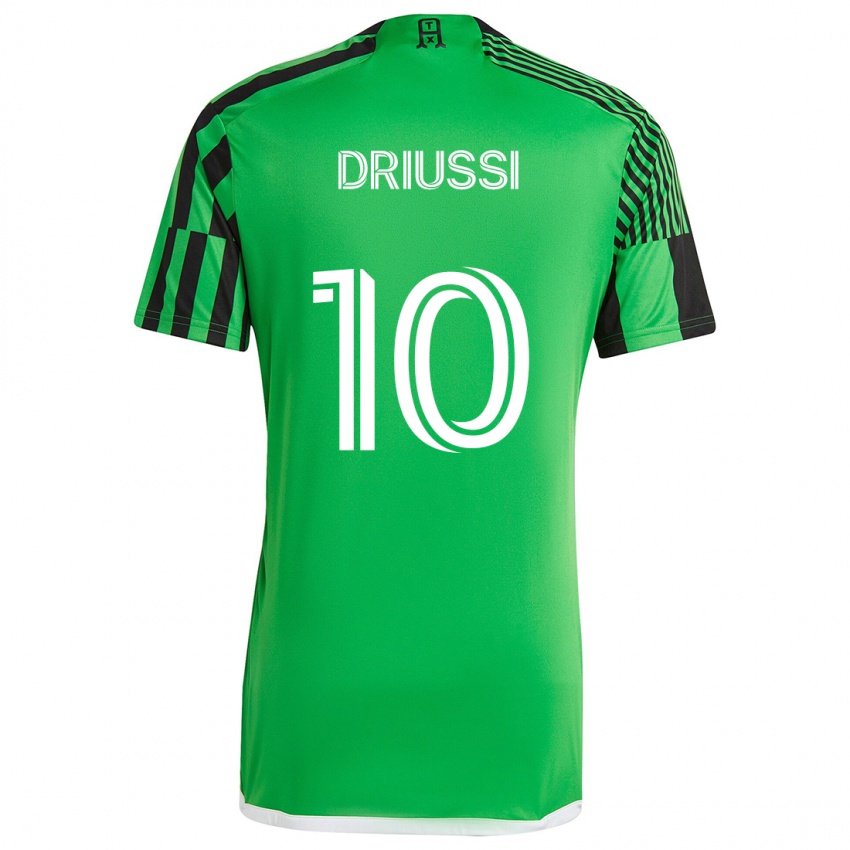 Børn Sebastián Driussi #10 Grøn Sort Hjemmebane Spillertrøjer 2024/25 Trøje T-Shirt